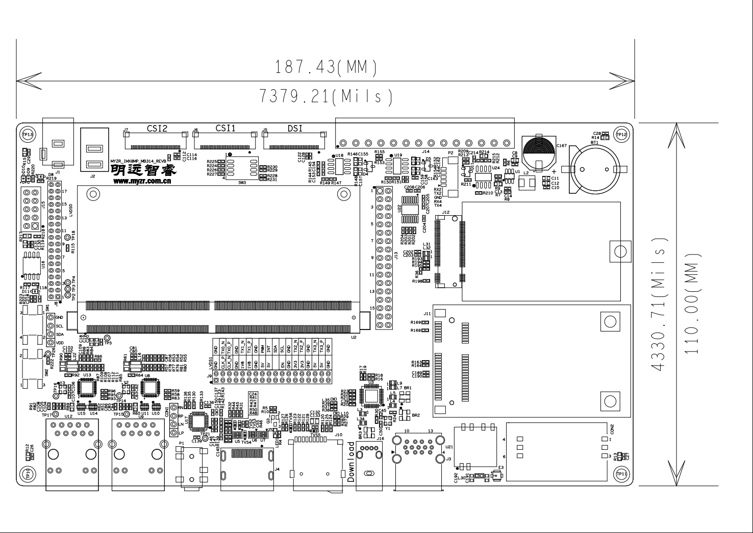 image-RK3588-MB314-size
