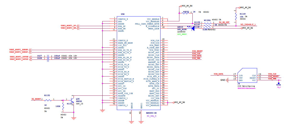image-MYZR-RK3568-MB314-5G模块接口