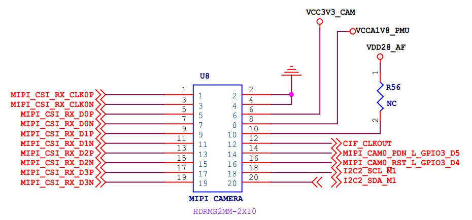 image-MYZR-RK3568-MB314-MIPI摄像头接口