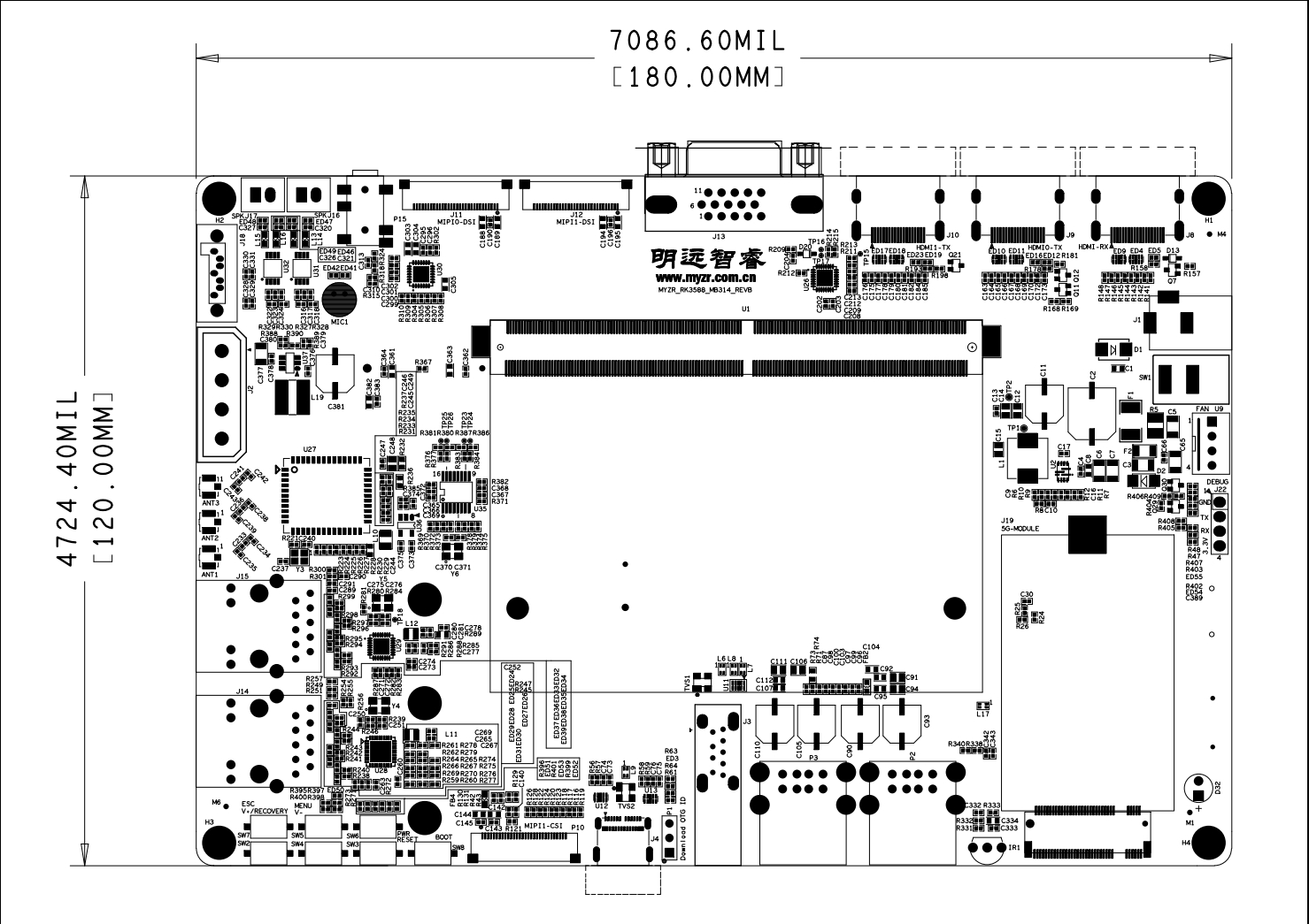 image-RK3588-MB314-size