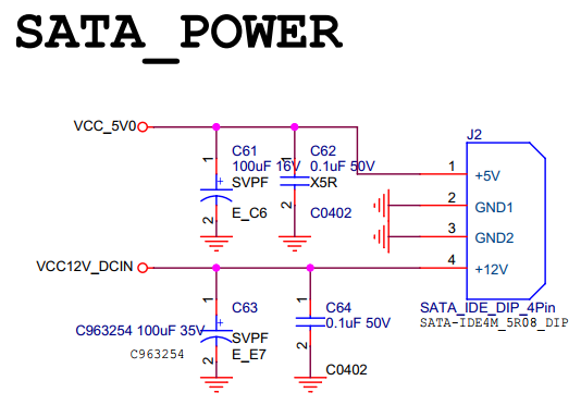 image-RK3588-SATA3.0硬盘+SATA电源（power）